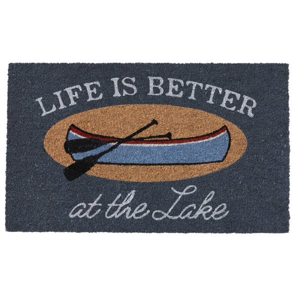 Lake Life hot Susan Winget Canoe Shape With Paddles Serving Tray With Display Stand